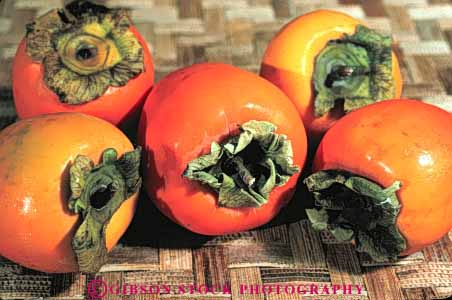 Stock Photo #6677: keywords -  agriculture crop crops food fruit horz orange persimmon persimmons produce ripe vegetable