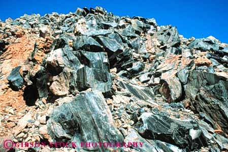 Stock Photo #7133: keywords - black california deposit earth environment erupt erupted eruption flow flowed form formation geologic geological geology glass hard harden hardened horz hot lava molten mountain nature obsidian physical recent rock science sharp shiny strata stratum volcanic volcano