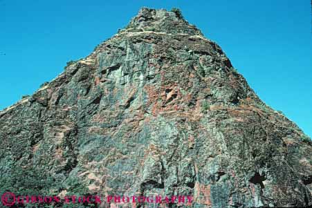 Stock Photo #7140: keywords -  california earth environment form formation geologic geological geology hard harden hardened horz klamath metamorphic metamorphism mountains nature physical pinnacle rock science strata stratum