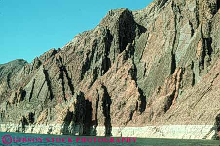 Stock Photo #7142: keywords -  arizona earth environment form formation geologic geological geology hard harden hardened horz lake layer mead metamorphic metamorphism nature physical rock science strata stratum