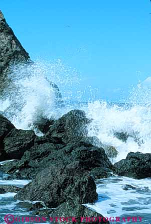 Stock Photo #7157: keywords -  california coast coastal crashing earth environment erode erodes eroding erosion geologic geological geology intertidal marine maritime nature ocean physical rock rocks rocky science sea shore shoreline splash spray surf turbulence turbulent turmoil vert water wave wet