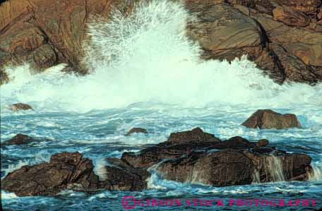 Stock Photo #7161: keywords -  california coast coastal crashing earth environment erode erodes eroding erosion geologic geological geology horz intertidal marine nature ocean physical rock rocks rocky science sea shore shoreline splash spray surf turbulence turbulent turmoil water wave wet