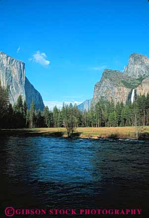 Stock Photo #7173: keywords -  alpine batholith bridelvail california capitan cliff el environment fall geologic geological geology granite landscape merced mountain national nature outdoor park peak peaks relief river rock rugged scenery scenic terrain uplift valley vert waterfall wild wilderness yosemite