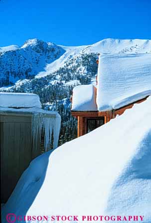 Stock Photo #7235: keywords -  buried bury california climate climatology cold freeze freezing frozen home homes house houses ice icy lakes log mammoth nature precipitation residence residential resort season snow vert weather winter