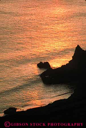 Stock Photo #7246: keywords -  abstract abstraction abstracts california coast coastal continent dusk edge land landscape marine maritime nature ocean orange rock rocks rocky scenery scenic sea seascape seashore shore shoreline sunrise sunset surf vert wave waves