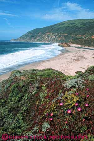 Stock Photo #7265: keywords -  alone beach big california coast coastal continent edge land landscape marine maritime monterey nature ocean private remote sand scenery scenic sea seascape seashore shore shoreline solitary solitude sur surf vert wave waves