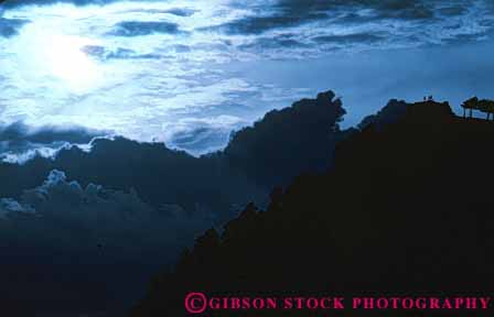 Stock Photo #7296: keywords -  blue climate clod clouds dawn dusk horz landscape mood moody nature people promontory rock scenery scenic silhouette small sun sunrise sunset warm weather