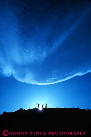 Stock Photo #7321: keywords - abstract abstraction abstracts arm arms blue cloud clouds cool dawn dusk for mood moody nature people reach reaching silhouette silhouettes sky spirit spiritual sun sunrise sunset three vert