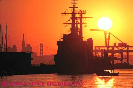 Stock Photo #7354: keywords -  bay boater boating boats california coast coastal commercial dawn dusk evening francisco freighter horz in manmade marine maritime mood moody motorboat oakland ocean of port san sea ship shipping shore shoreline silhouette silhouettes structure sun sunrise sunset warm water yacht
