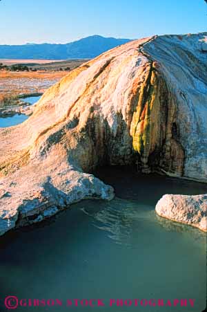 Stock Photo #7408: keywords -  accumulate accumulated accumulating accumulation bridgeport buildup calcium california carbonate creek deposit deposited deposition deposits earth environment form formation geologic geological geology geothermal hot layer layers mineral minerals nature physical pool science spring steaming stream travertine vert volcanic volcano water