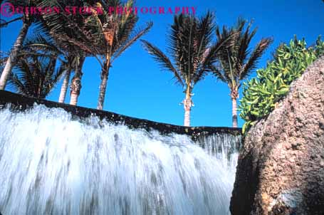 Stock Photo #6997: keywords -  cascade cascades churn churning churns clean clear creek environment fall falling falls flow flowing flows fresh freshwater gravity horz nature palm pour pours pure river sparkle sparkling stream tree trees tropical turbulence turbulent water waterfall