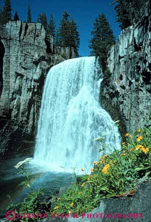 Stock Photo #7007: keywords -  california cascade cascades churn churning churns clean clear creek environment fall falling falls flow flowing flows fresh freshwater gravity nature pour pours pure rainbow river sparkle sparkling splash vert water waterfall