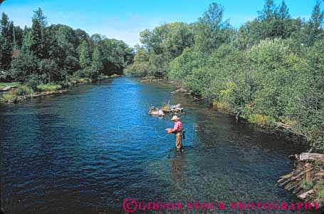 Stock Photo #10934: keywords - alone au citizen citizens elderly fish fisherman fishermen fishes fishing fly for horz man mature men michigan old peaceful pole quiet recreation released river rivers sable senior serene solitary solitude sport sports stream streams summer trout wadding wade