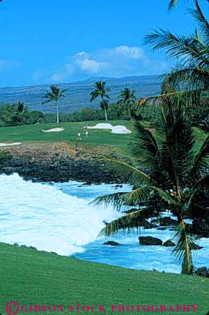 Stock Photo #5558: keywords - challenge club coast country course golf golfer golfers golfing grass green hawaii hi hole island kea landscape lawn mauna ocean outdoor outdoors outside palm practice recreation resort scenic shore skill sport summer surf three tough travel tree vacation vert water wave