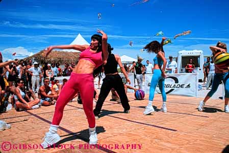 Stock Photo #5596: keywords -  active activity adult aerobic aerobics athlete athletic beach class colorful condition conditioning dance demo demonstrate demonstration door exercise exercising female fit fitness florida group health horz miami oout outdoors outside physical physically recreation session strength strengthening together train training uniform vigorous woman women workout