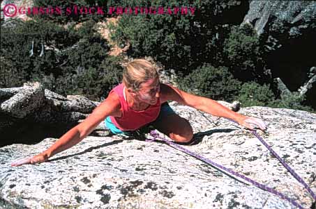 Stock Photo #5675: keywords - achieve achievement achiever achieving agile agility along ascend brave caution challenge cliff climb climber climbing commitment confidence danger ecosport edge elevate elevated endurance fall female geology hang horz injury line outdoor outdoors outside peaceful potential private protection quiet recreation released risk rock rockclimb rope scare scary solitary solitude solo sport sports steep strength strong summer support up upward woman women