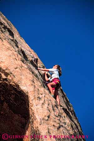 Stock Photo #5681: keywords -  achieve achievement achiever achieving agile agility along ascend brave california caution challenge cliff climb climber climbing commitment confidence danger desert ecosport edge elevate elevated endurance fall female geology hang injury joshua line national outdoor outdoors outside park parks peaceful potential private protection public quiet recreation released risk rock rockclimb rope scare scary solitary solitude solo sport sports steep strength strong summer support tree up upward vert woman women