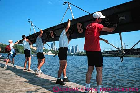 Stock Photo #5693: keywords -  athlete athletic boat college compete competition competitor contest coordinate coordinated coordinating coordination crew float group horz launch lift man men of paddle pennsylvania philadelphia practice recreation row rowboat rower rowers rowing scull sculler scullers sculling shell sport sports stroke student students team university water