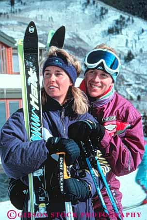 Stock Photo #3541: keywords - affection aspen colorado cooperate couple equipment health husband man outdoor recreation released share ski snow sport sports team together vert wife winter woman