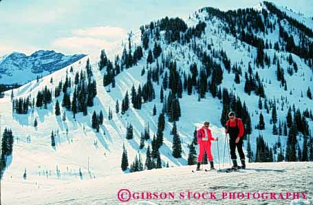 Stock Photo #5706: keywords -  alta cold couple downhill equipment horz outdoor outdoors outside portrait pose recreation released resort season senior share sharing ski skier skiers skiing snow sport sports together travel trip two utah vacation winter