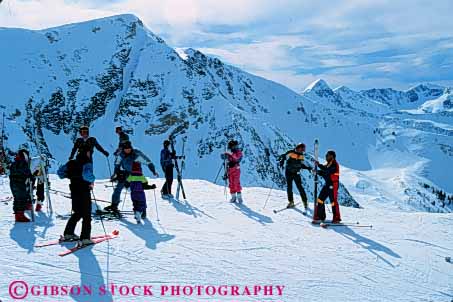 Stock Photo #5715: keywords -  cold down downhill equipment horz mountain outdoor outdoors outside portrait pose recreation resort season ski skier skiers skiing slope snow snowbird sport sports steep travel trip utah vacation winter