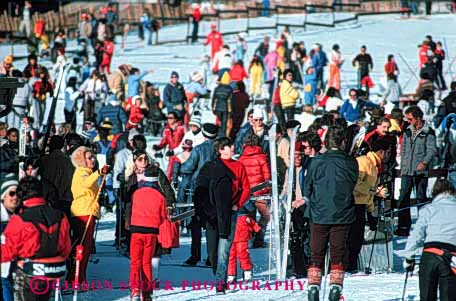 Stock Photo #5718: keywords -  cold crowd crowded downhill equipment group horz jammed lodge lots many outdoor outdoors outside recreation resort season ski skier skiers skiing snow sport sports travel trip vacation winter