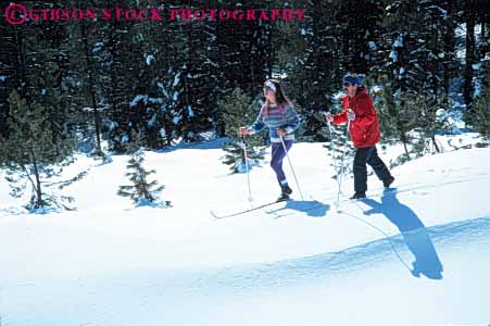 Stock Photo #5730: keywords -  adventure cold country couple cross crosscountry equipment explore hike horz nordic outdoor outdoors outside recreation released resort season ski skier skiers skiing snow sport sports travel trip vacation walk walking winter