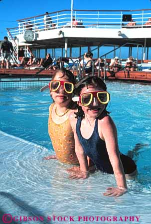 Stock Photo #5800: keywords -  cool cruise cute eye eyes fun girls goggles outdoor outdoors outside play pool recreation refresh refreshing released ship sport summer swim swimmer swimmers swimming two vert warm water wet