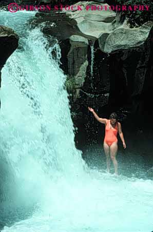 Stock Photo #5801: keywords - cool fun girl outdoor outdoors outside play recreation refresh refreshing released sport summer swim swimmer swimmers swimming vert warm water waterfall wet