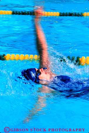 Stock Photo #5813: keywords -  action backstroke blur challenge compete competing competition competitor contest dynamic effort exertion girl move movement moving outdoor outdoors outside pool race recreation side speed sport summer swim swimmer swimmers swimming vert water wet winner