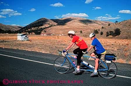 Stock Photo #5850: keywords -  balance bicycle bicycling bike boy horz human mother oregon pair parent peddle power recreation ride roll single son sport steer summer tandem team together transportation two wheel wheels woman