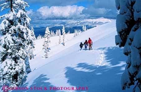 Stock Photo #5874: keywords -  adventure cold exercise explore friend group hike horz landscape nature outdoor outdoors people play recreation scenic season snow snowshoe snowshoeing snowshoers sport trek walk white wilderness winter