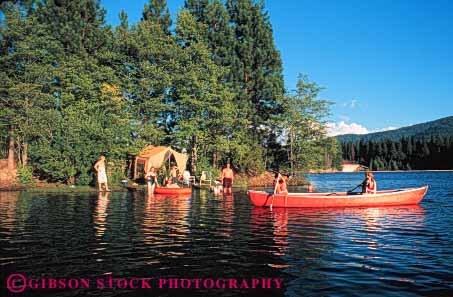 Stock Photo #5887: keywords -  adventure california camp camper camping canoe explore family horz lake mount outdoor outdoors outside recreation released shasta siskiyou sport summer swim tent travel trip vacation water