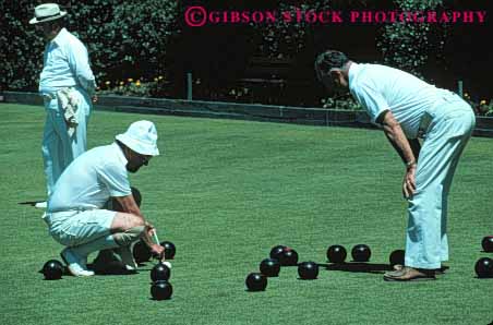 Stock Photo #5907: keywords -  active aim ball balls bowl bowling california citizen elderly francisco grass horz lawn mature measure men old outdoor outdoors outside recreation roll san senior seniors skill smooth sport summer team uniform white