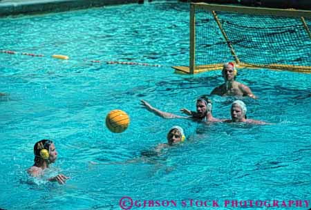 Stock Photo #5916: keywords -  athletes ball challenge compete competing competition competitor contest horz meet men move movement polo pool sport sports summer swim swimmer swimmers swimming team throw training water