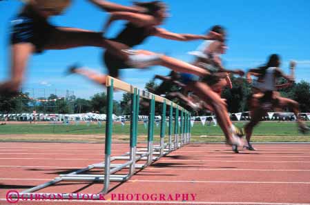 Stock Photo #5923: keywords -  action adult and athlete athletic athletics blur clear collage compete competing competition competitor condition conditioning contest dynamic elevate event exercise fast field glide group health horz hurdle hurdles jump leg legs motion movement mover moving outdoor outdoors outside race racer racers run runner runners running runs school skill speed sport sports strength stretch stride strong students summer team track women workout