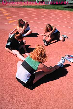 Stock Photo #5934: keywords -  adult and athlete athletic athletics collage compete competing competition competitor condition conditioning contest event exercise female field four group health outdoor outdoors outside preparation prepare racers school skill speed sport sports strength stretch stretching strong student summer team track up vert warm warmup woman women workout