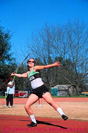 Stock Photo #5943: keywords -  adult air and athlete athletic athletics born collage compete competing competition competitor condition conditioning contest event exercise field fly health javelin outdoor outdoors outside school skill spear speed sport sports strength strong student summer team throw thrower throwing track vert woman workout