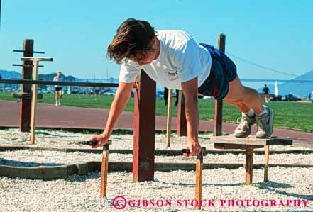 Stock Photo #6198: keywords -  agile agility body ca california conditioning endurance exercise female fit fitness flex flexibility flexible francisco horz muscle parcourse physical physically push released san strength strengthen train training woman workout