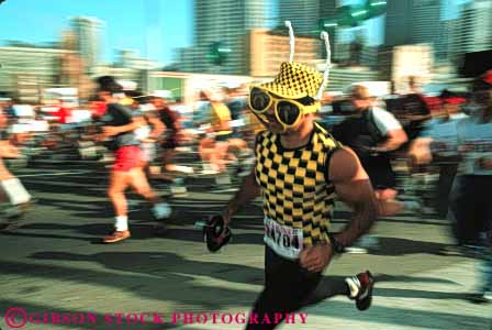 Stock Photo #6202: keywords -  action bay bizarre blur blurred breakers ca california compete competing competition competitor contest costume costumed cute different foot francisco funny horz motion move movement moving people race racers racing run runners running runs san unusual