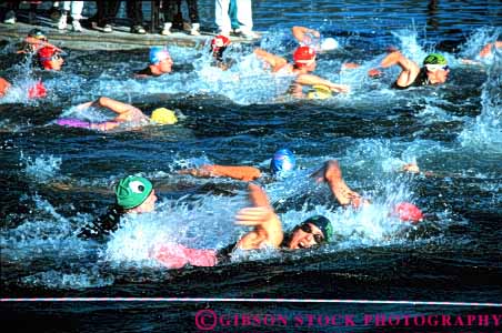 Stock Photo #6345: keywords -  athlete athletes athletic california challenge challenging compete competing competition competitor condition conditioning contest dedicate dedicated dedication endurance fit fitness hard horz lake mt physical physically shasta skill start strength swim swimmer swimmers swimming training triathalon water