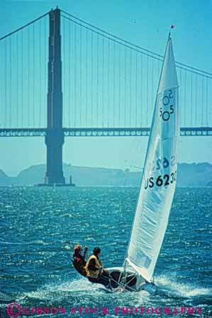 Stock Photo #10797: keywords -  air boat boating boats bridge bridges california francisco gate golden push pushing recreation sail sailboat sailboats sailing san sport vert wind