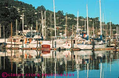 Stock Photo #10803: keywords - boat boats california harbor harbors horz lots many marina marinas masts moor moored multitude numerous reflecting reflection reflects sausalito yacht yachts