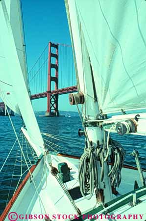 Stock Photo #10809: keywords -  air and bay boat boating boats bridge california francisco gate golden power push pushing recreation sail sailboat sailboats sails san sport vert wind