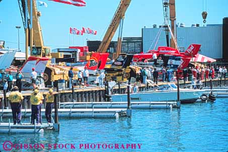 Stock Photo #10826: keywords -  aerodynamic area boat boats colorful design detroit fiberglass horz hydrodynamic hydroplane hydroplanes lightweight material michigan modern new pit race racer racers races racing river sleek style summer synthetic water