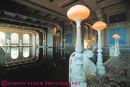 Stock Photo #10831: keywords - big california castle expensive grand hearst horz indoor lavish luxuriant luxurious luxury opulent ornate park pool pools san scale simion state sur swim swimming up