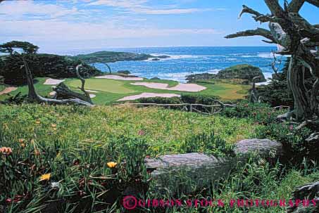 Stock Photo #10857: keywords -  (near california carmel club coast coastal country course courses drive golf golfing hole horz landscape landscapes mile monterey monterey) near ocean peninsula resort resorts scenery scenic sea seashore seventeen shore shoreline summer surf water