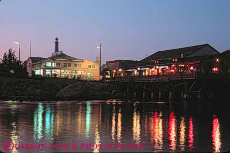 Stock Photo #10871: keywords -  attraction california coast coastal dark destination dock docks dusk evening fishermens horz lighting lights monterey night ocean reflect reflection sea seashore shore shoreline summer sunset tourist travel travelers water wharf wharfs