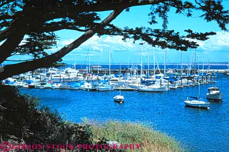 Stock Photo #10881: keywords -  boat boats california harbor harbors horz landscape marina marinas monterey moor moored port scenery scenic