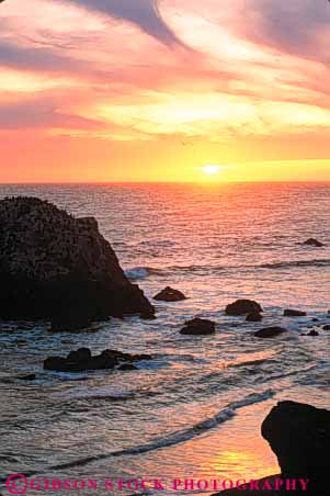 Stock Photo #10910: keywords - big california coast coastal dusk evening landscape landscapes monterey mood moody nature near ocean orange reflect reflection reflects scenery scenic sea seascape seashore shore shoreline sunset sunsets sur surf vert water
